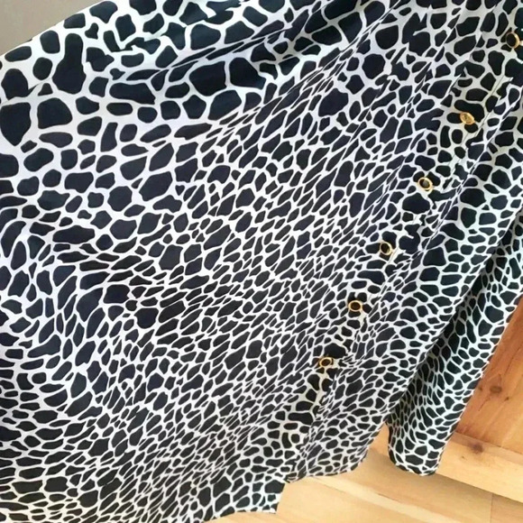 Vintage Handmade Black Animal Print Retro 50s  Midi Dress - Picture 6 of 8